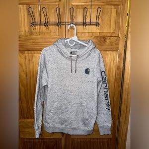 Carhartt Women’s relaxed fit hoodie, size large, gray.